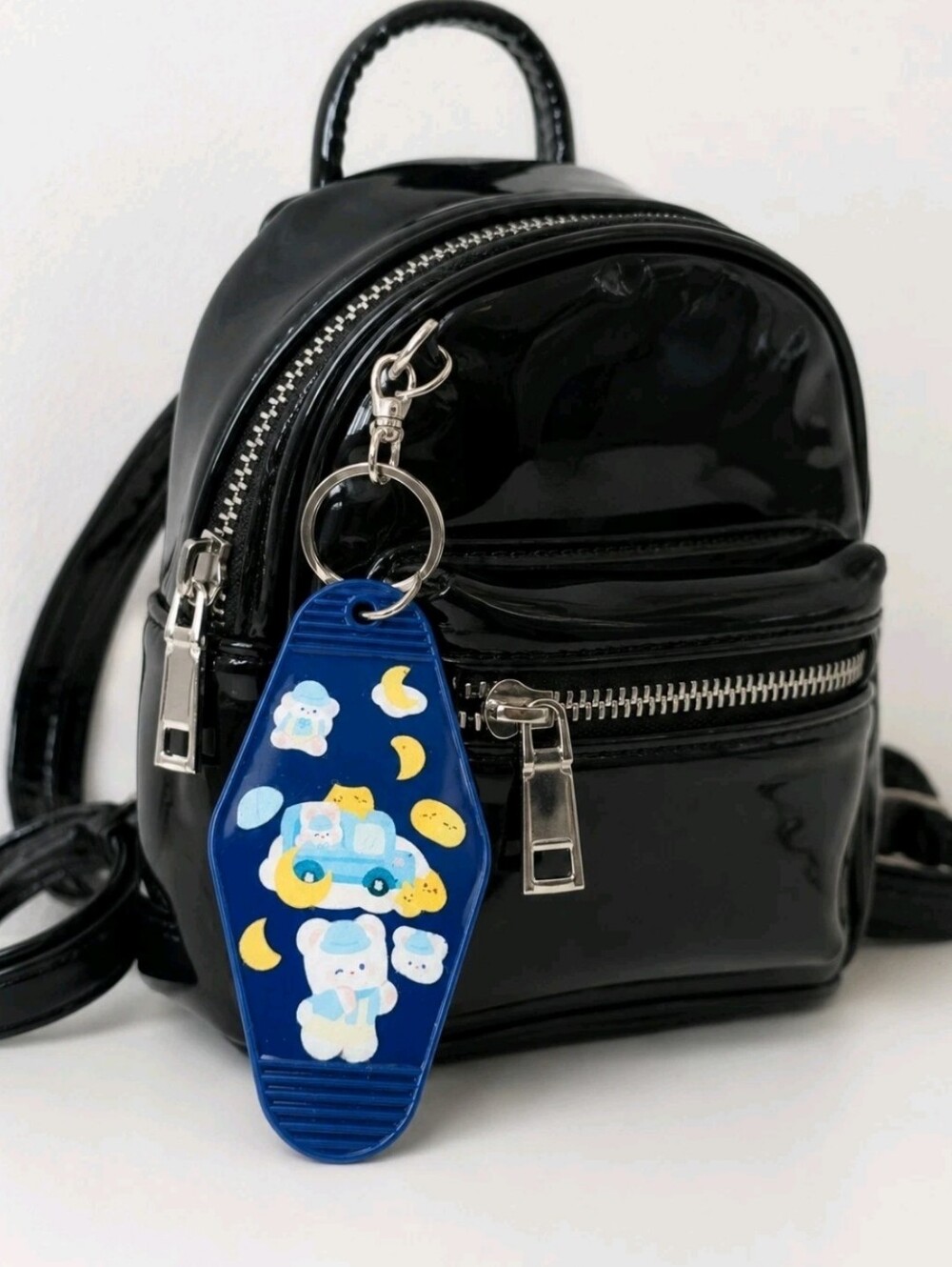 Cute Bear Keychain – Blue Kawaii Bear Keyring - Picture 1 of 2